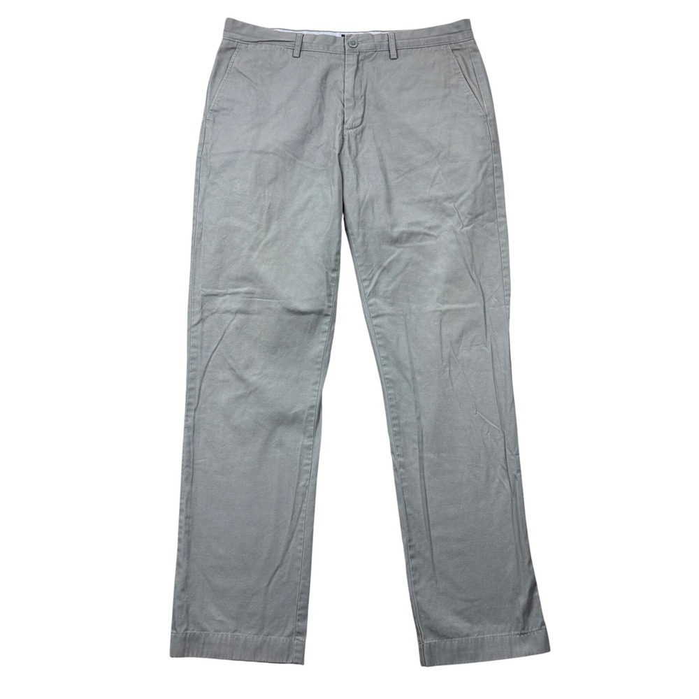 J.Crew Mens 33x32 The Sutton Summerweight Chino Pants Gray 100% Cotton Preppy